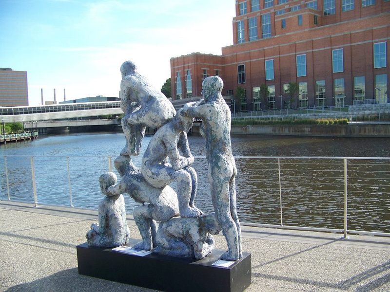 Illustration for article titled This Sculpture Looks Too Much Like A Gay Orgy, Michigan Town Says